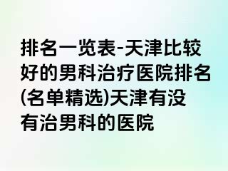 排名一览表-天津比较好的男科治疗医院排名(名单精选)天津有没有治男科的医院
